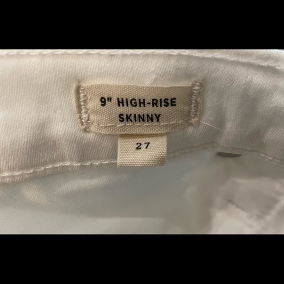Madewell 9” high-rise skinny white denim - Picture 4 of 4